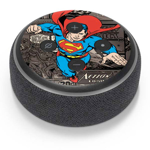 DC Comics Superman Vintage Action pose pattern Amazon Echo Dot Skin