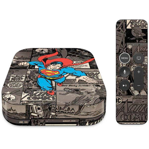 DC Comics Superman Vintage Action pose pattern Apple TV Skin