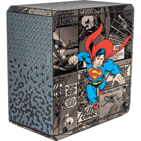 DC Comics Superman Vintage Action pose pattern Cooler Master MasterBox Q300L Mini Tower Skin