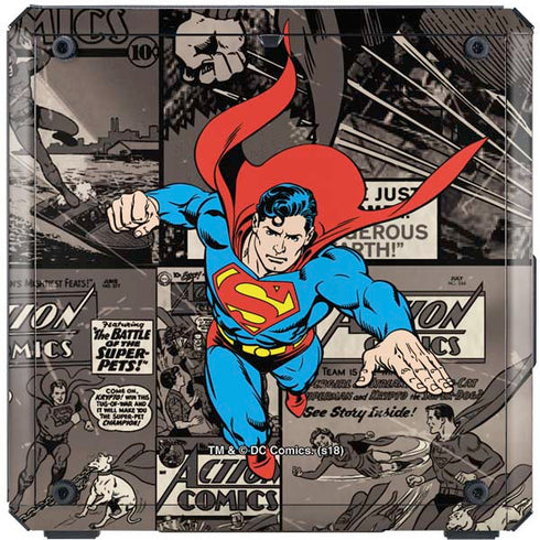 DC Comics Superman Vintage Action pose pattern Cooler Master MasterBox Q300L Mini Tower Skin