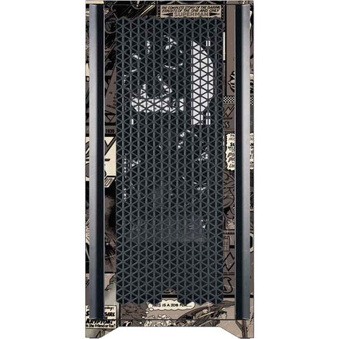 DC Comics Superman Vintage Action pose pattern Corsair 4000D Tempered Glass Mid-Tower ATX Case Skin