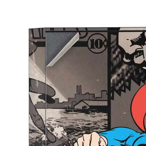 DC Comics Superman Vintage Action pose pattern Corsair 4000D Tempered Glass Mid-Tower ATX Case Skin