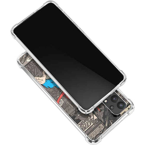 DC Comics Superman Vintage Action pose pattern Galaxy A32 5G Clear Case
