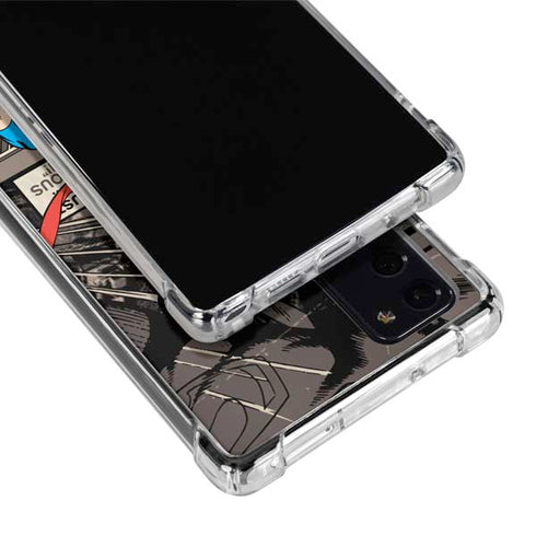DC Comics Superman Vintage Action pose pattern Galaxy Note20 5G Clear Case