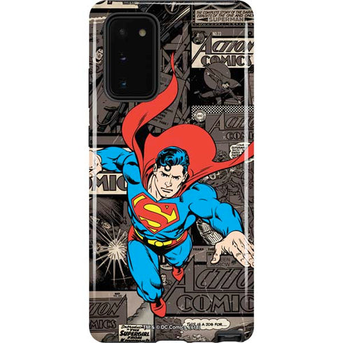 DC Comics Superman Vintage Action pose pattern Galaxy Note20 5G Pro Case