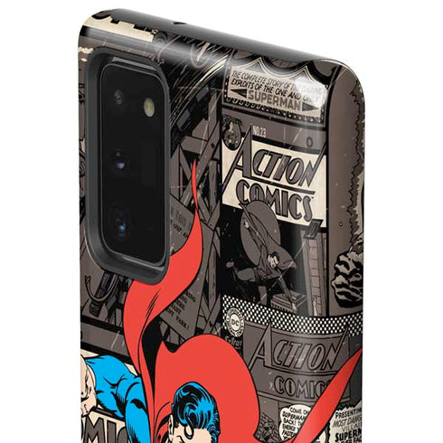 DC Comics Superman Vintage Action pose pattern Galaxy Note20 5G Pro Case