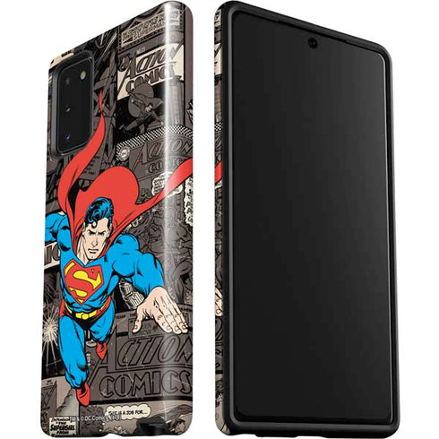DC Comics Superman Vintage Action pose pattern Galaxy Note20 5G Pro Case