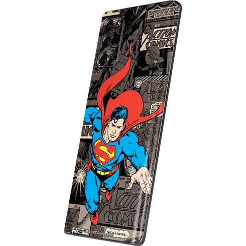 DC Comics Superman Vintage Action pose pattern Galaxy Note20 5G Skin
