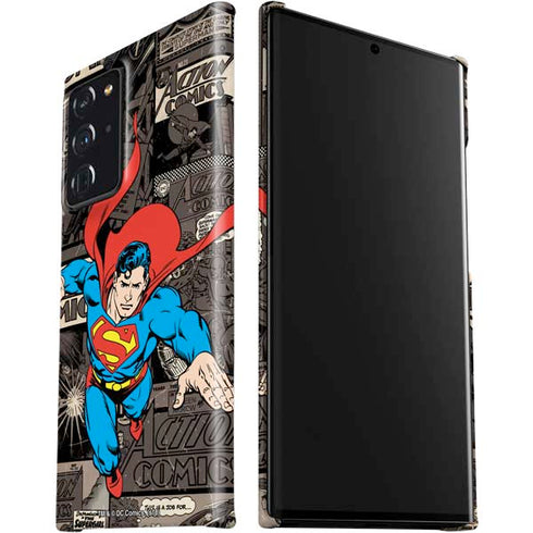 DC Comics Superman Vintage Action pose pattern Galaxy Note20 Ultra 5G Lite Case