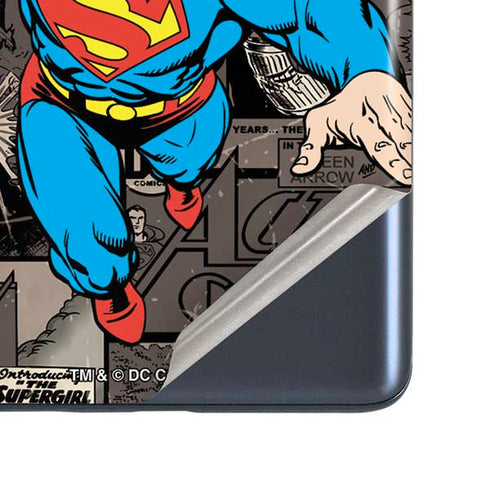 DC Comics Superman Vintage Action pose pattern Galaxy S20 Fan Edition Skin