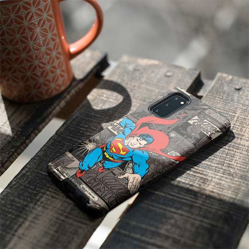 DC Comics Superman Vintage Action pose pattern Galaxy S20 Pro Case