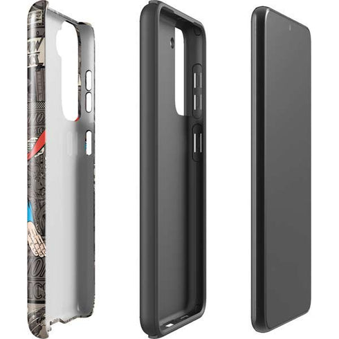 DC Comics Superman Vintage Action pose pattern Galaxy S21 Plus 5G Pro Case