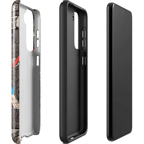 DC Comics Superman Vintage Action pose pattern Galaxy S22 Plus Pro Case