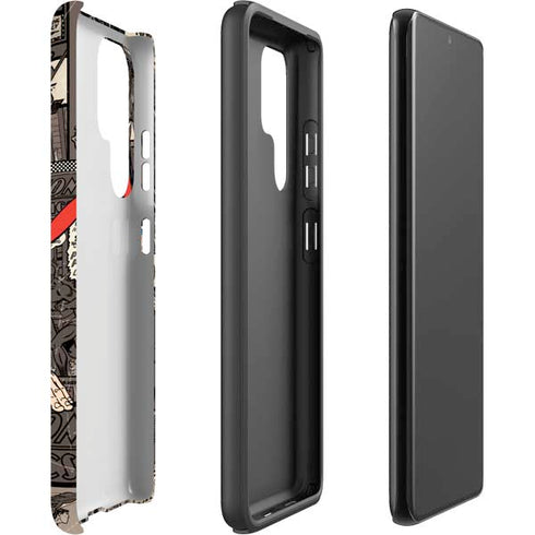 DC Comics Superman Vintage Action pose pattern Galaxy S22 Ultra Pro Case