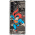 DC Comics Superman Vintage Action pose pattern Galaxy S23 Clear Case