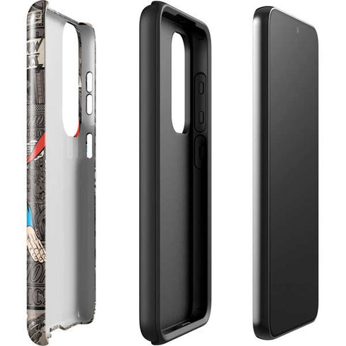 DC Comics Superman Vintage Action pose pattern Galaxy S23 Plus Pro Case