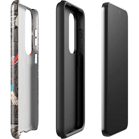 DC Comics Superman Vintage Action pose pattern Galaxy S23 Pro Case