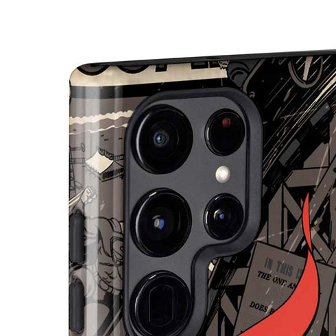 DC Comics Superman Vintage Action pose pattern Galaxy S24 Ultra Impact Case