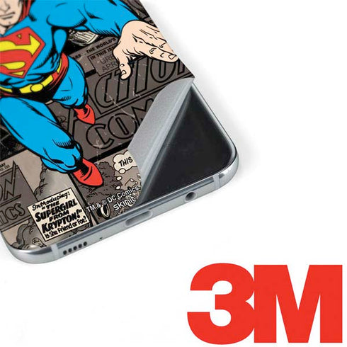 DC Comics Superman Vintage Action pose pattern Galaxy S8 Skin