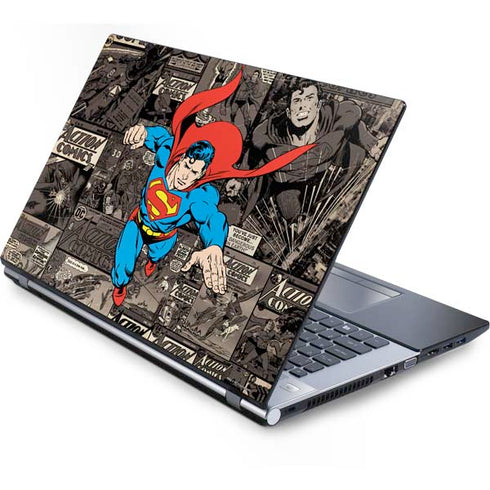 DC Comics Superman Vintage Action pose pattern Generic Laptop Skin