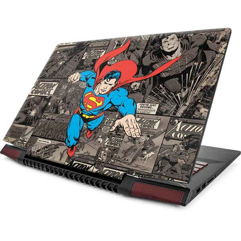DC Comics Superman Vintage Action pose pattern Lenovo IdeaPad Skin