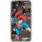 DC Comics Superman Vintage Action pose pattern iPhone 11 Clear Case