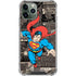 DC Comics Superman Vintage Action pose pattern iPhone 11 Pro Max Clear Case