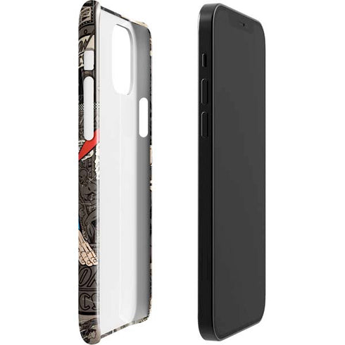 DC Comics Superman Vintage Action pose pattern iPhone 12 Mini Lite Case