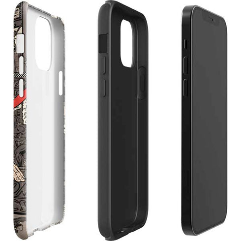 DC Comics Superman Vintage Action pose pattern iPhone 12 Pro Max Impact Case