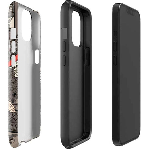 DC Comics Superman Vintage Action pose pattern iPhone 13 Impact Case
