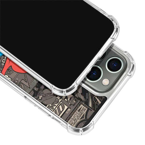 DC Comics Superman Vintage Action pose pattern iPhone 13 Pro Clear Case