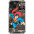 DC Comics Superman Vintage Action pose pattern iPhone 14 Plus Clear Case