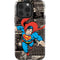 DC Comics Superman Vintage Action pose pattern iPhone 14 Pro Impact Case