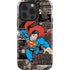 DC Comics Superman Vintage Action pose pattern iPhone 14 Pro Impact Case