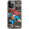 DC Comics Superman Vintage Action pose pattern iPhone 14 Pro Max Clear Case