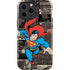 DC Comics Superman Vintage Action pose pattern iPhone 15 Pro Max Impact Case