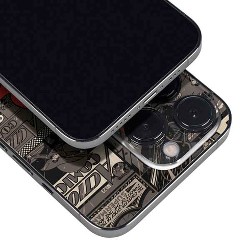 DC Comics Superman Vintage Action pose pattern iPhone 14 Pro Skin