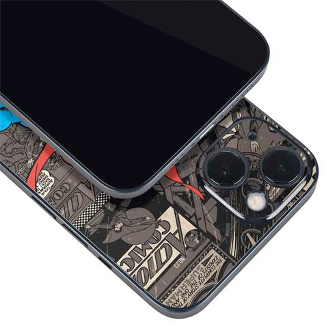 DC Comics Superman Vintage Action pose pattern iPhone 14 Skin