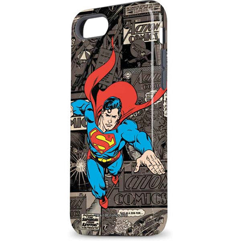 DC Comics Superman Vintage Action pose pattern iPhone 7 Pro Case