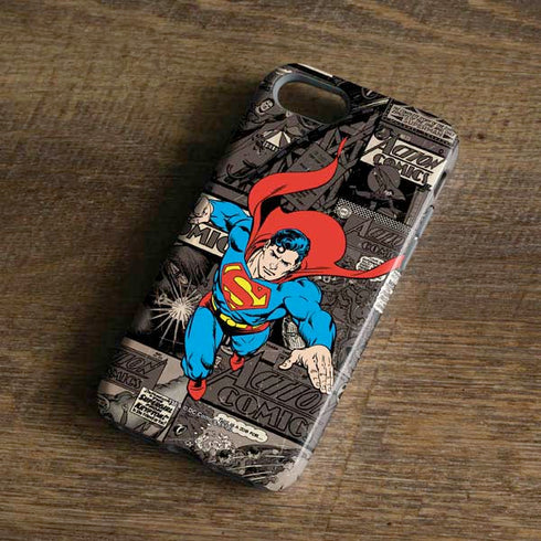 DC Comics Superman Vintage Action pose pattern iPhone 7 Pro Case