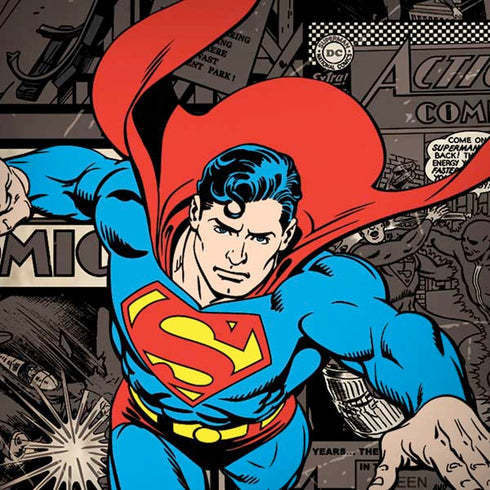 DC Comics Superman Vintage Action pose pattern iPhone X Pro Case