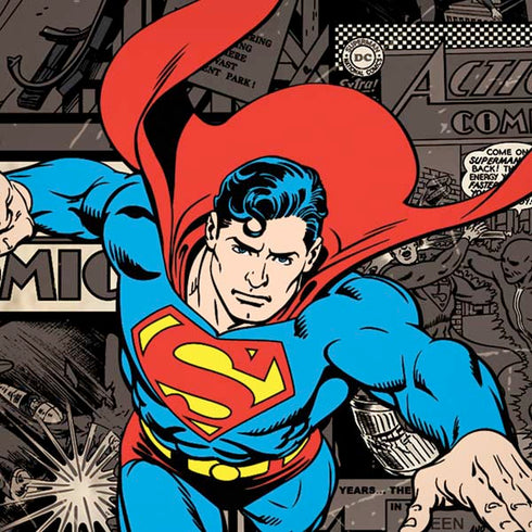DC Comics Superman Vintage Action pose pattern iPhone XS Pro Case