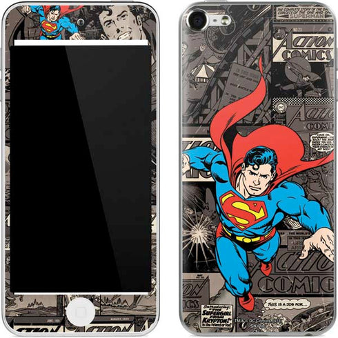 DC Comics Superman Vintage Action pose pattern Apple iPod Skin