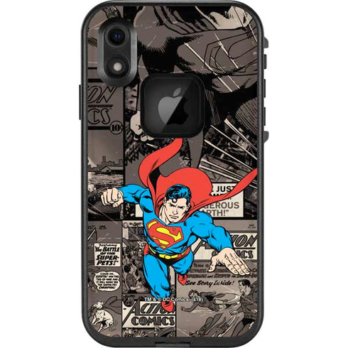DC Comics Superman Vintage Action pose pattern LifeProof Fre iPhone Skin