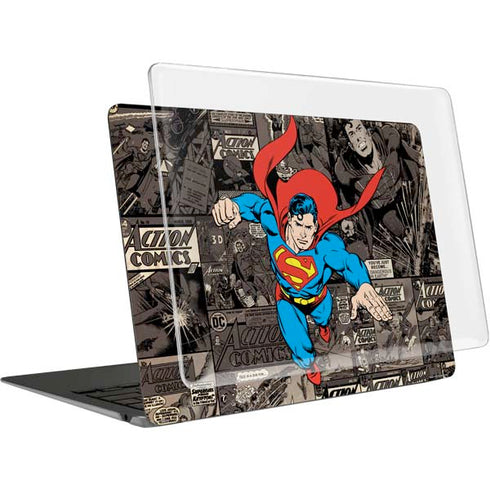 DC Comics Superman Vintage Action pose pattern MacBook Air 15in (2023-2025) Case plus Skin