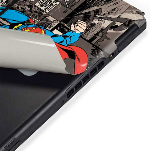 DC Comics Superman Vintage Action pose pattern Nintendo Switch Bundle Skin
