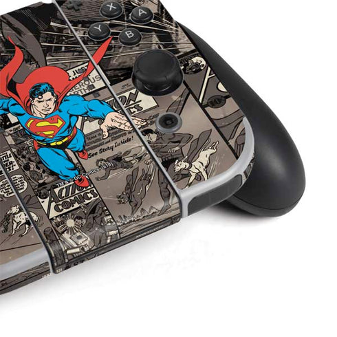 DC Comics Superman Vintage Action pose pattern Nintendo Switch OLED (2021) Skin