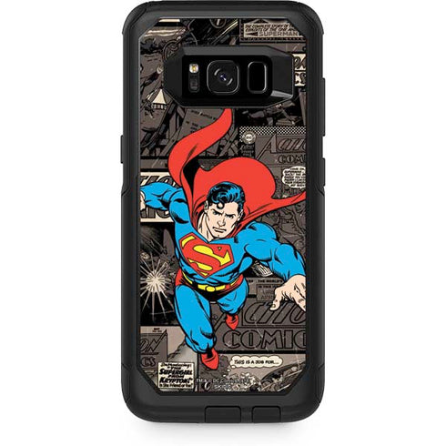 DC Comics Superman Vintage Action pose pattern Otterbox Commuter Galaxy Skin