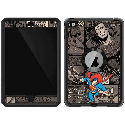DC Comics Superman Vintage Action pose pattern Otterbox Defender iPad Skin
