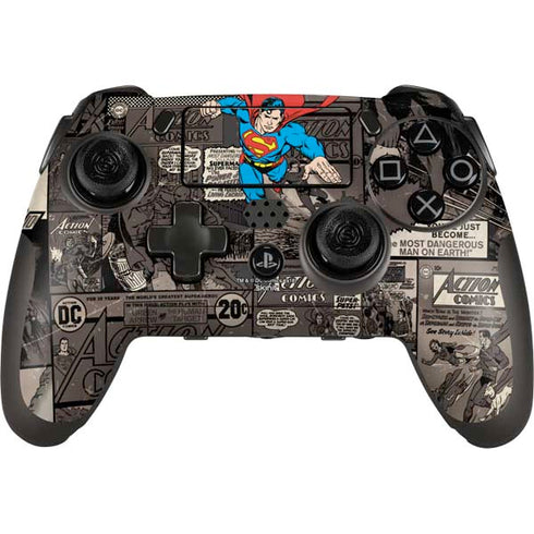 DC Comics Superman Vintage Action pose pattern PlayStation Scuf Vantage 2 Controller Skin